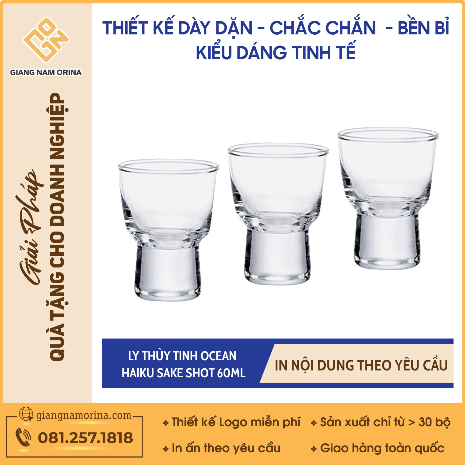 Ly Thủy Tinh Ocean Haiku Sake Shot 60ml 1 Ly Thủy Tinh Ocean Haiku Sake Shot 60ml