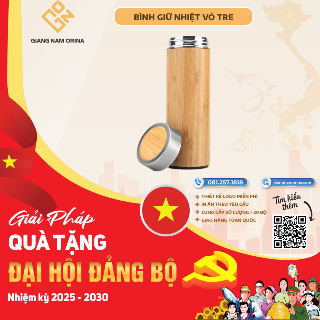 Bình giữ nhiệt vỏ tre