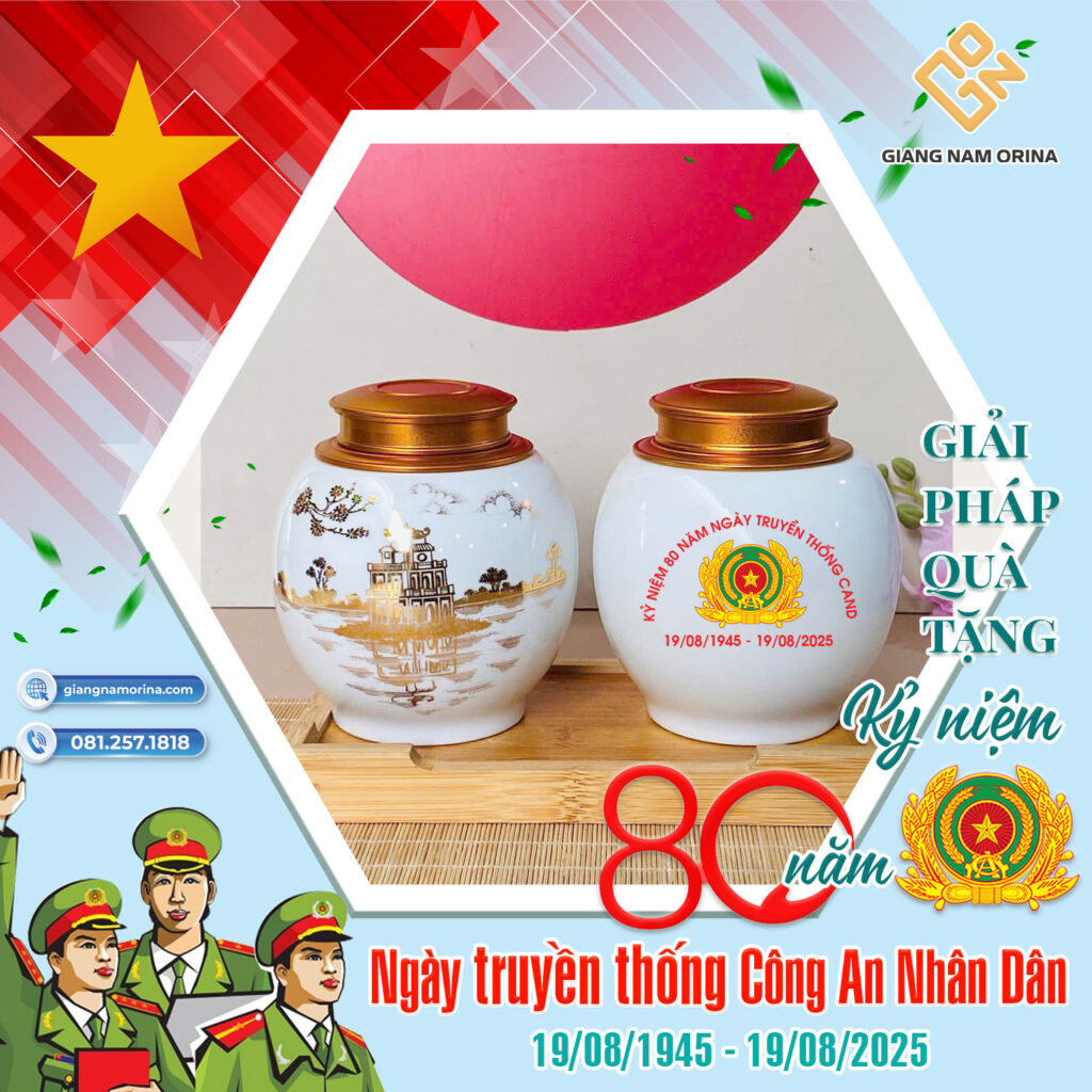 Một số hình ảnh sản phẩm quà tặng kỉ niệm công an nhân dân đẹp nhất