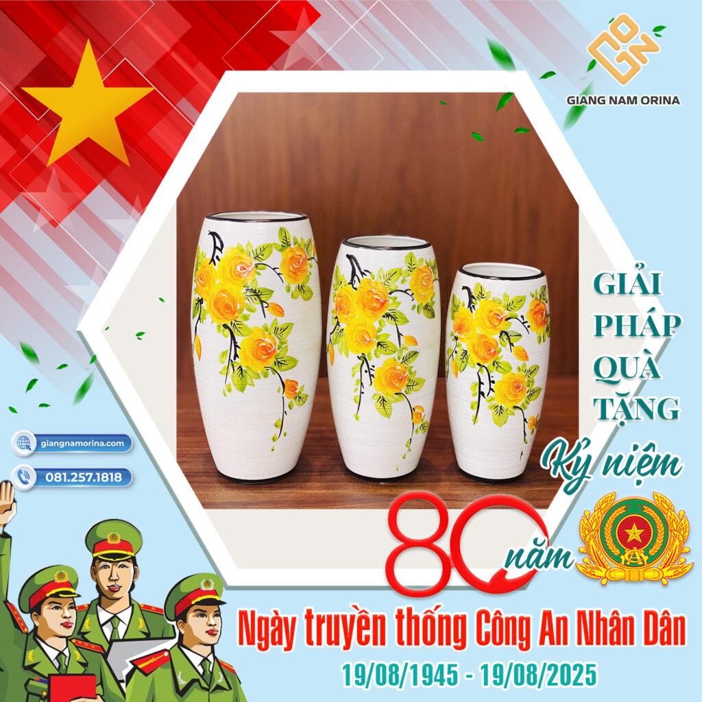 Một số hình ảnh sản phẩm quà tặng kỉ niệm công an nhân dân đẹp nhất