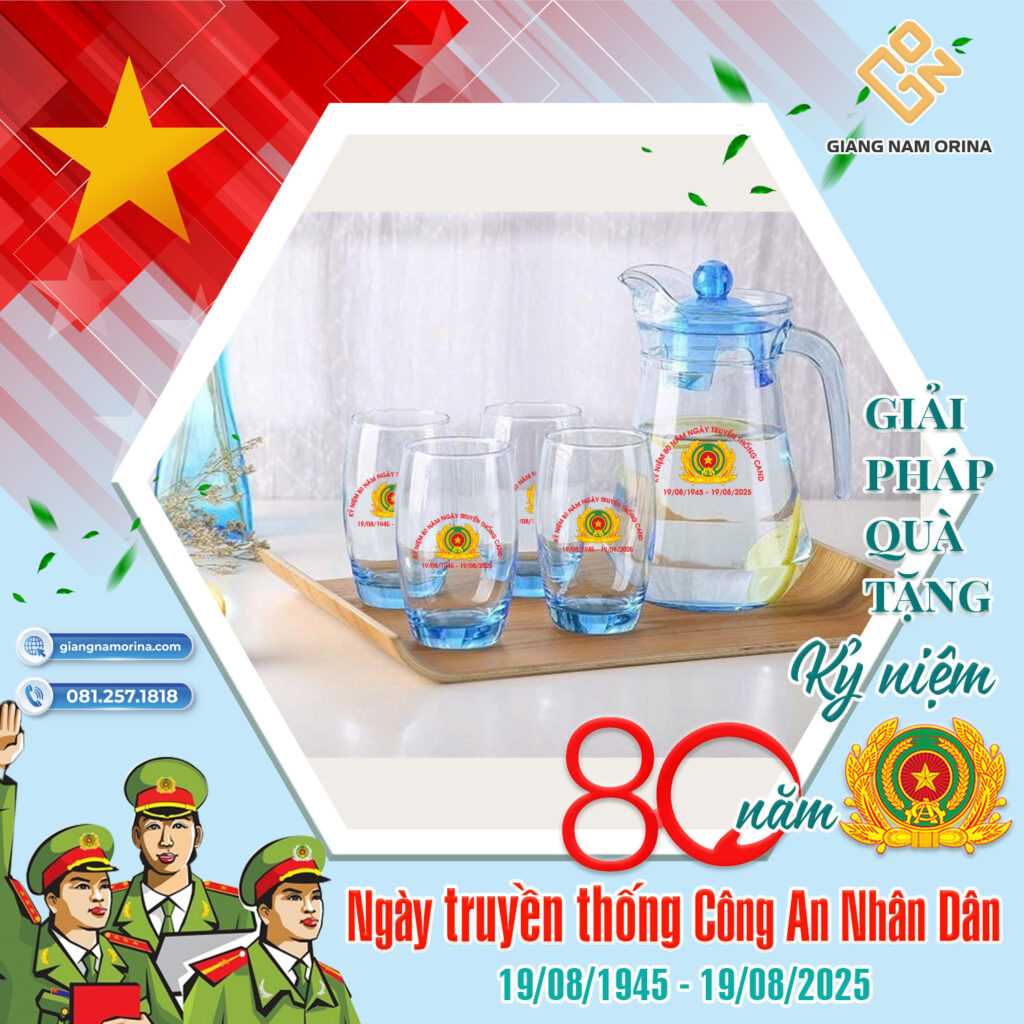 Một số hình ảnh sản phẩm quà tặng kỉ niệm công an nhân dân đẹp nhất
