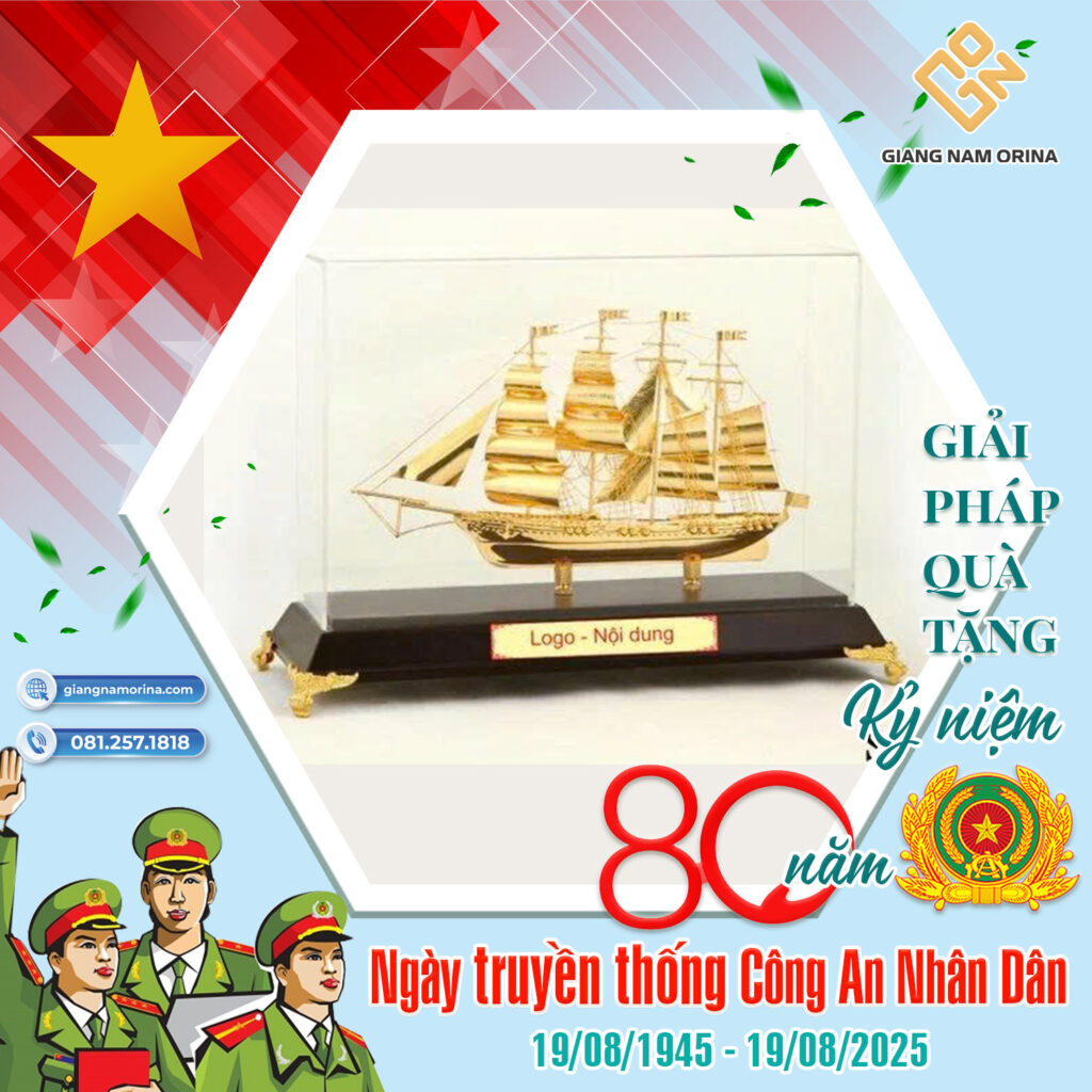 Một số hình ảnh sản phẩm quà tặng kỉ niệm công an nhân dân đẹp nhất