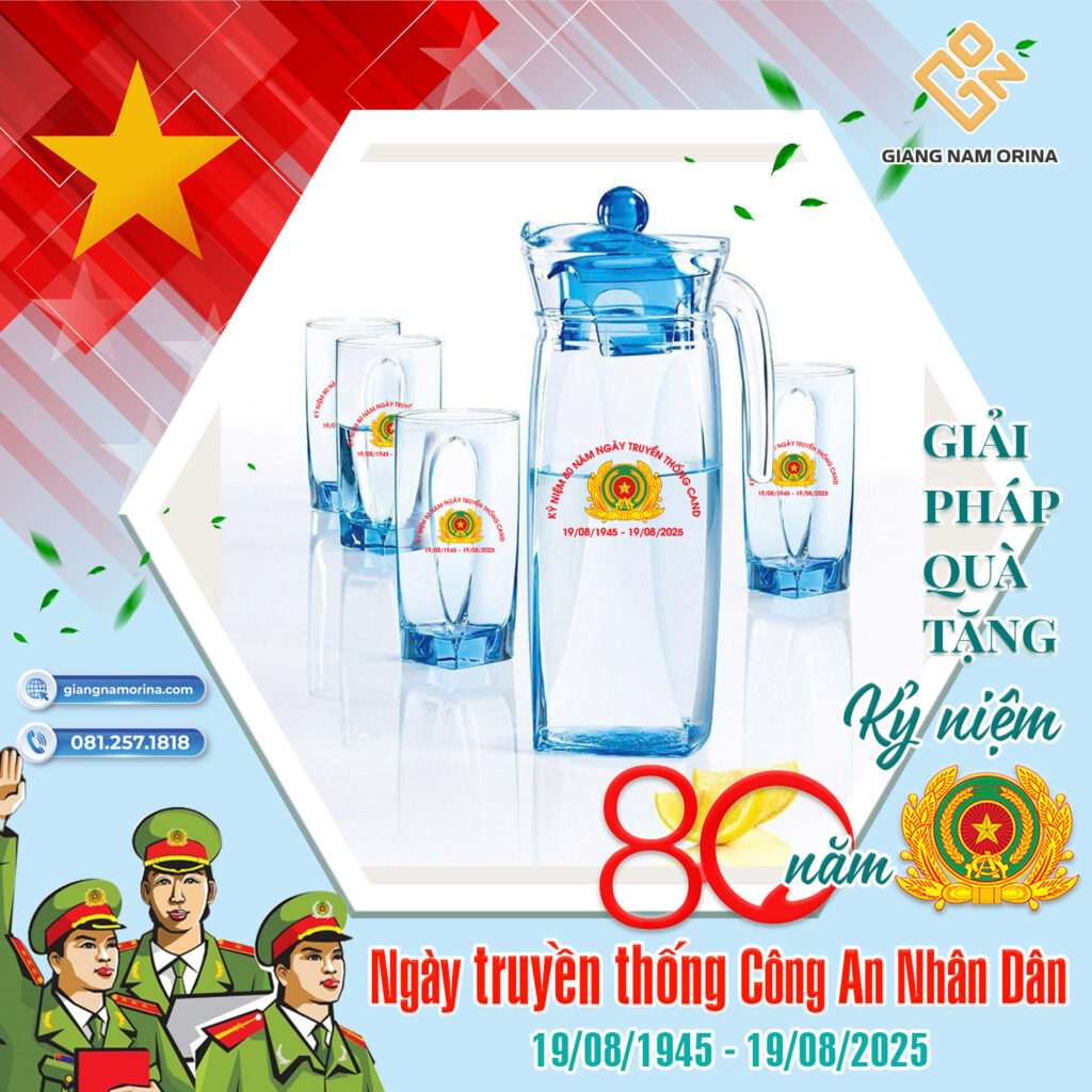 Một số hình ảnh sản phẩm quà tặng kỉ niệm công an nhân dân đẹp nhất