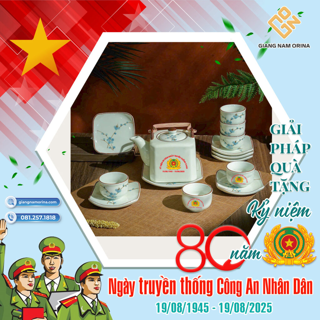 Một số hình ảnh sản phẩm quà tặng kỉ niệm công an nhân dân đẹp nhất