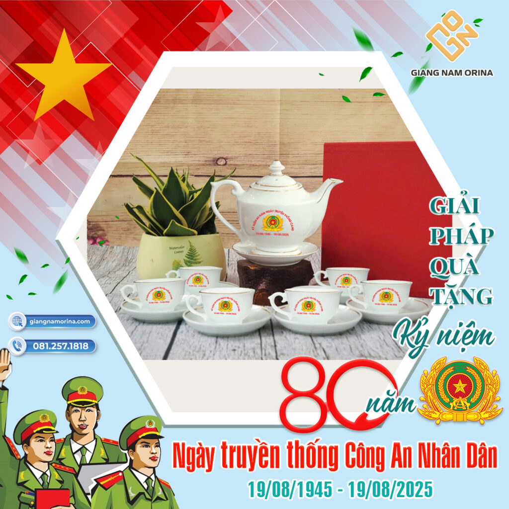 Một số hình ảnh sản phẩm quà tặng kỉ niệm công an nhân dân đẹp nhất