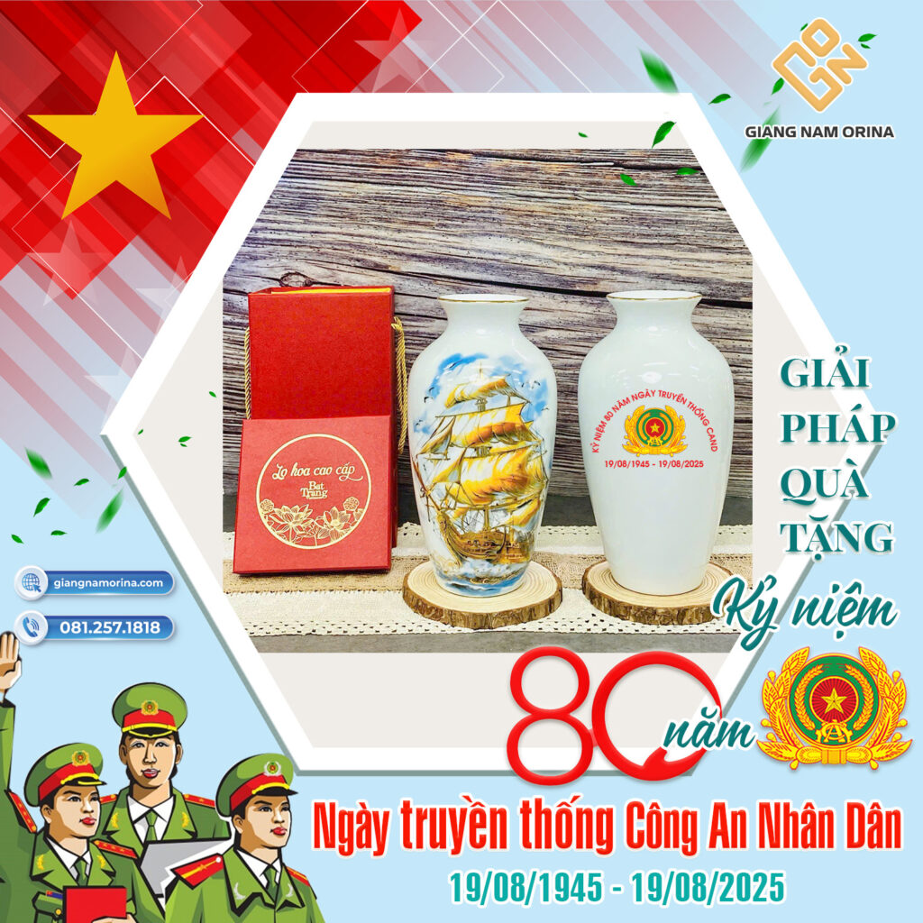 Một số hình ảnh sản phẩm quà tặng kỉ niệm công an nhân dân đẹp nhất