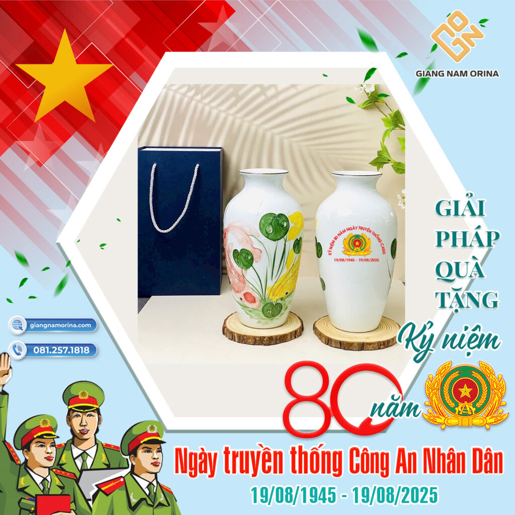 Một số hình ảnh sản phẩm quà tặng kỉ niệm công an nhân dân đẹp nhất