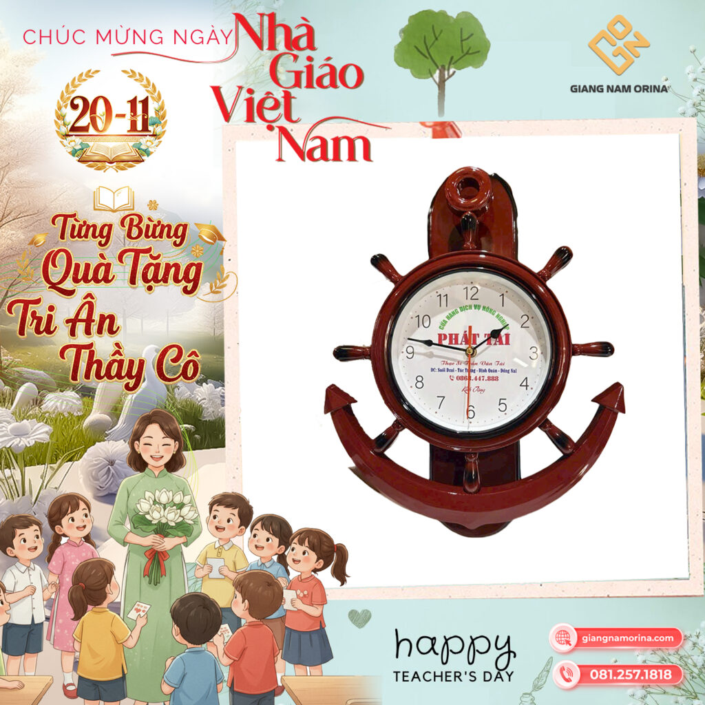 Đồng hồ treo tường in logo