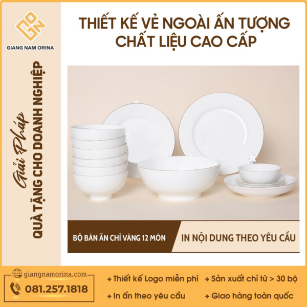 Bộ bàn ăn men trắng đơn giản