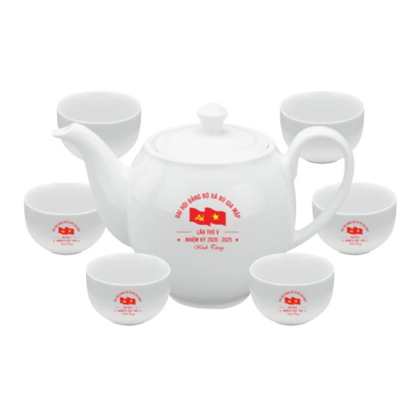bộ ấm chén in logo