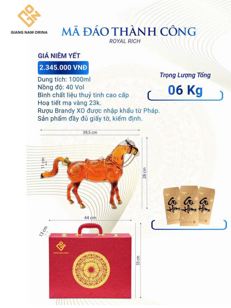 30+ mẫu quà tết tặng khách hàng ý nghĩa và ấn tượng nhất 2 Ruou linh vat ma dao thanh cong