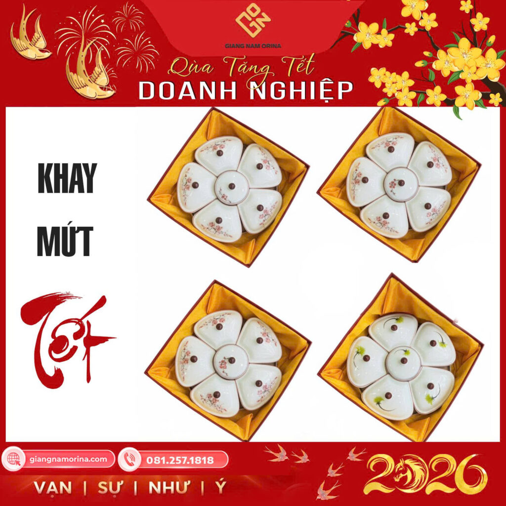 Khay mứt hình cánh hoa