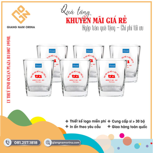 In logo lên ly thuỷ tinh theo yêu cầu