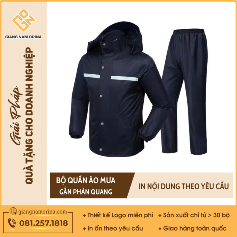 Xưởng cung cấp áo mưa bộ in logo giá rẻ uy tín