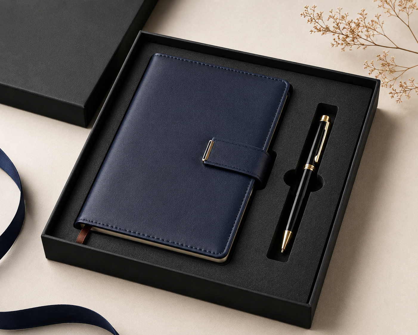 Bộ Giftset sổ tay bìa da và bút ký cao cấp