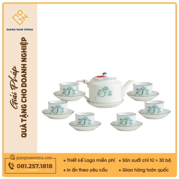 Bộ Ấm Trà Gốm Sứ Cao Cấp