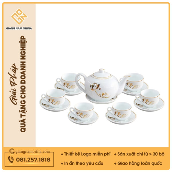 Bộ Ấm Trà Gốm Sứ Cao Cấp